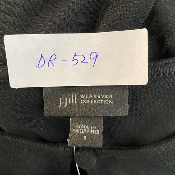 J. Jill Wearever Collection Dress Keyhole Black Short‎ Sleeve NWT Women's Small - Picture 2 of 7